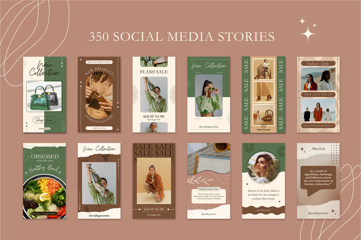 350 Social Media Stories Templates, a Templates & Theme by TemplateCastleStore (Photo 2 of 9)