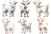 Watercolor Goat clipart, an Illustration by Designworld (Thumbnail 3 of 6)