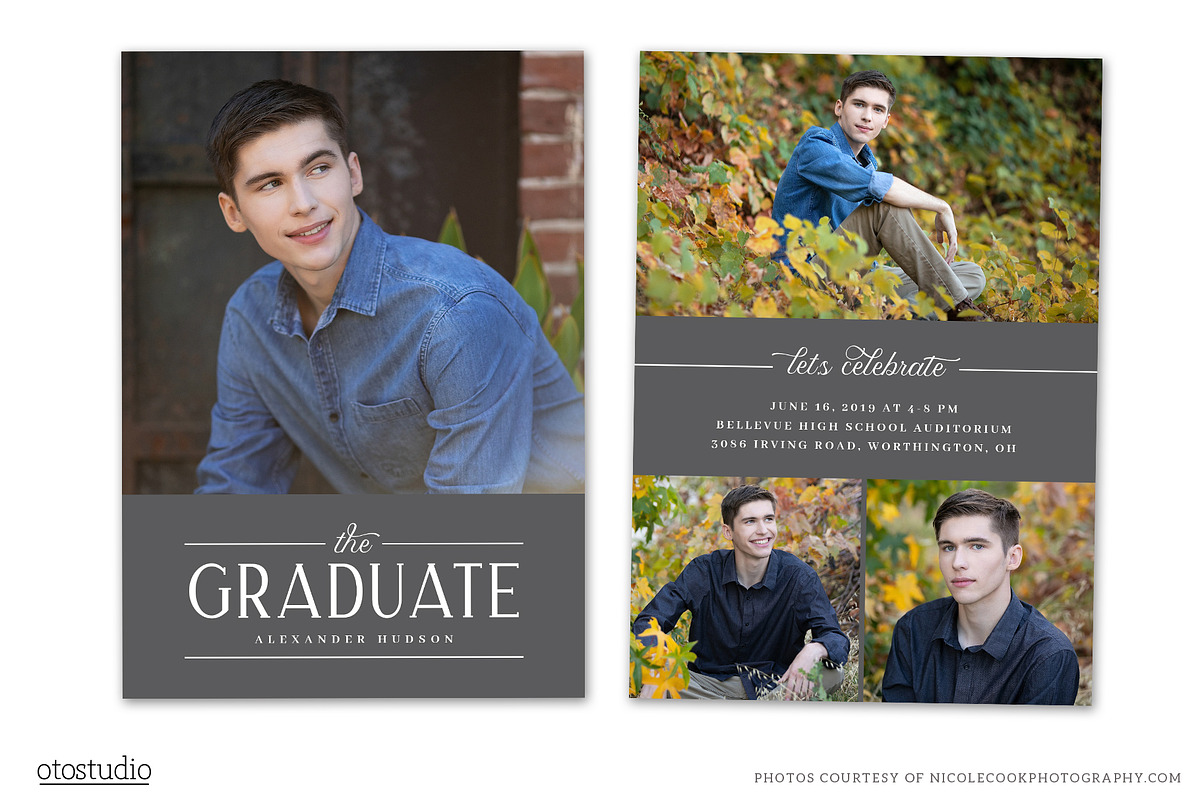 senior grad card Graduation Senior Announcement Bundle main image 0