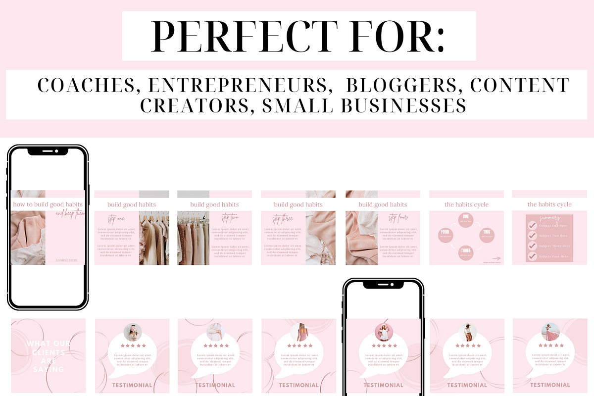 Pink Canva Instagram Carousels, a Social Media Template by Oh So Social Boutique (Photo 5 of 5)