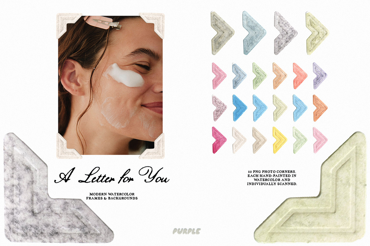A Letter for You: Watercolor Collage, an Object Graphic by Purple (Photo 6 of 16)