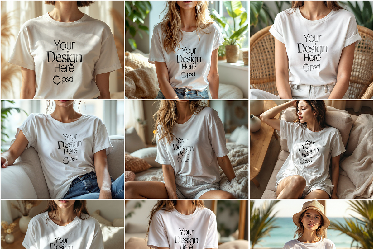 100 T-Shirt Mockup Bundle PSD, a Mockup by MockupShopi (Photo 12 of 15)