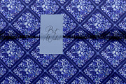 Blue Floral Portugal Mosaic Pattern, a Pattern Graphic by SirenaArt (Thumbnail 14 of 14)