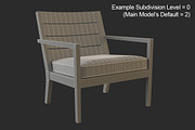 Regatta Lounge Chair with Cushion, a Furniture 3D Model by Morne Studio (Thumbnail 5 of 5)