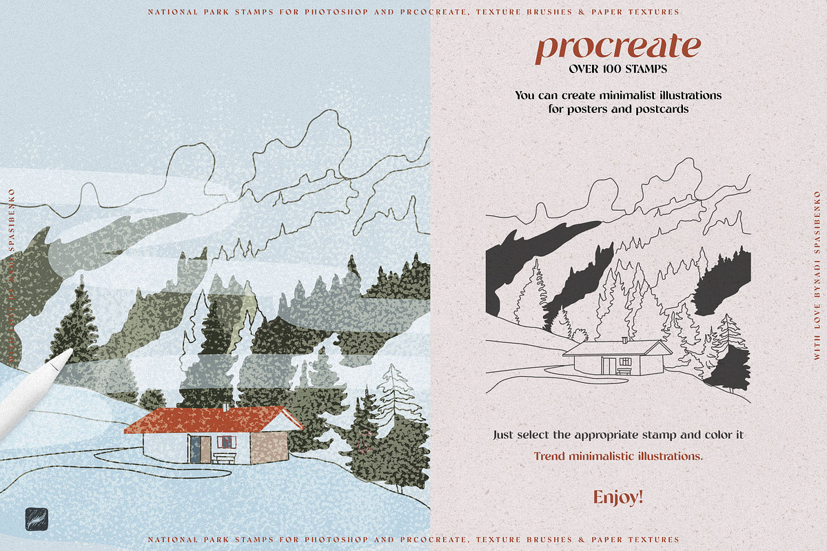 1100+ All Procreate Brushes, a Brush Add-On by Spasibenko Art
