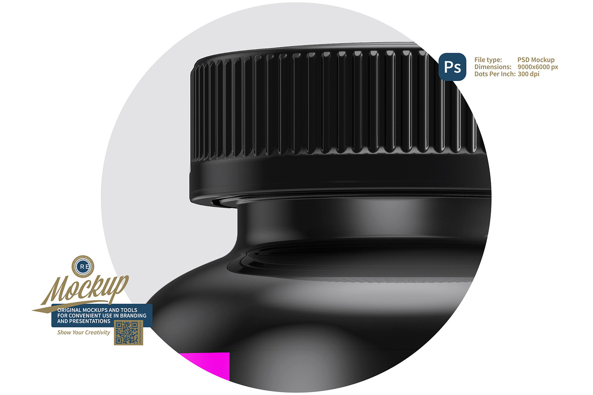 250g Plastic Black Jar Mockup, a Packaging Mockup by Reformer Mockup (Photo 2 of 6)