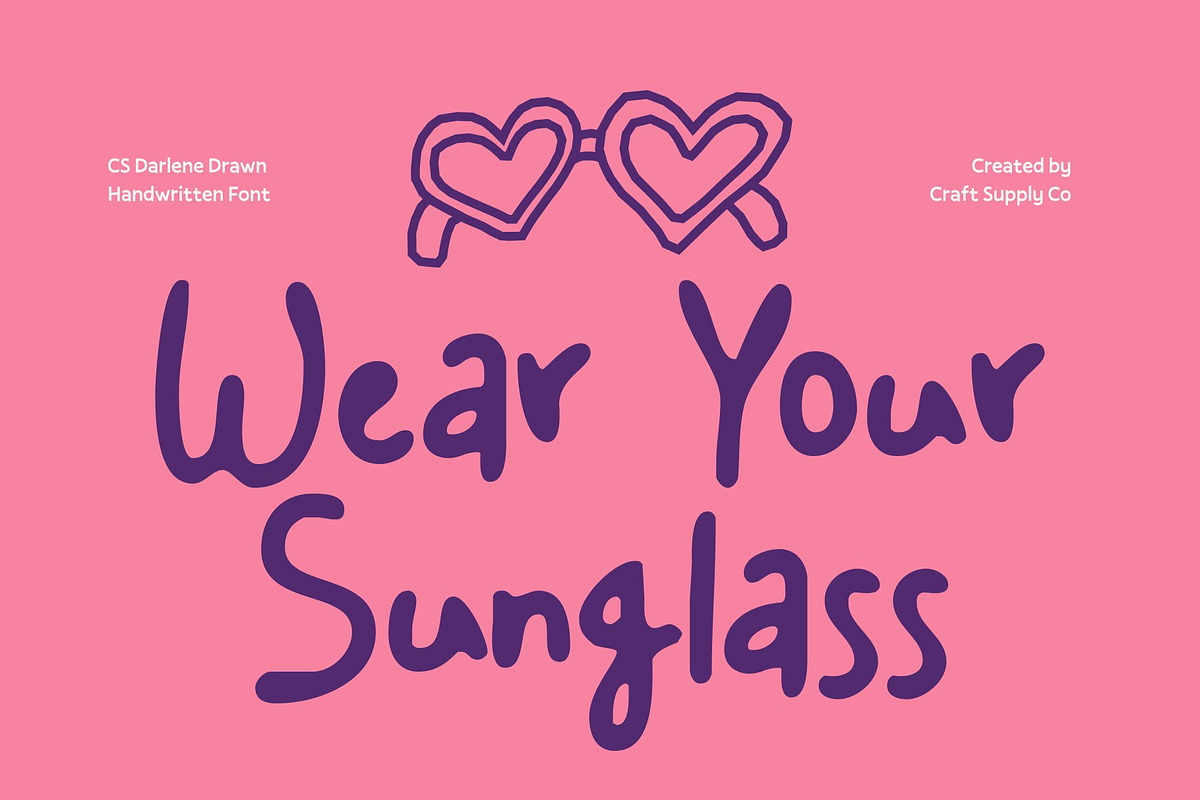 CS Darlene Drawn, a Handwritten Font by Craft Supply Co. (Photo 4 of 8)