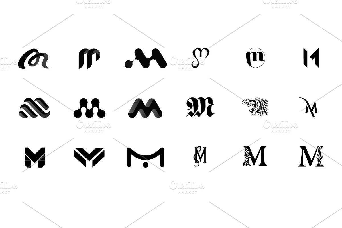 18 M Letter Logos - Vector & Mock-Up, a Branding & Logo Template by Multiple (Photo 3 of 5)