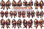 Watercolor Football Bow Clipart, a Graphic by CitraGraphics (Thumbnail 1 of 6)