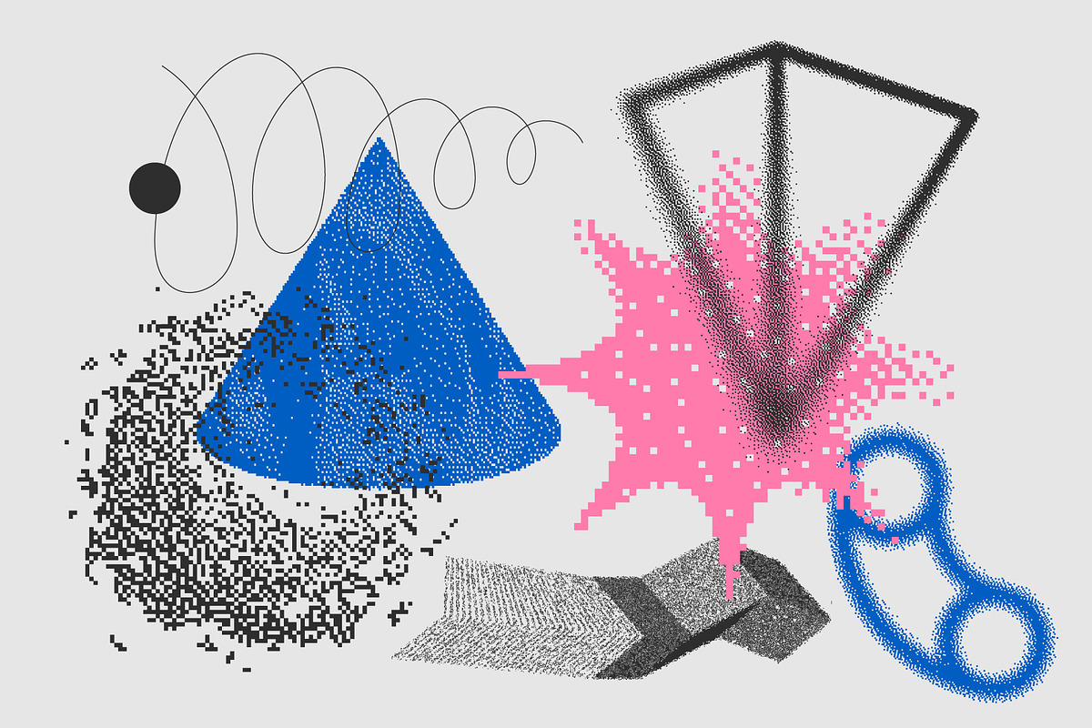 126 Vector Dither Textured Clip Arts, a Graphic by softulka (Photo 16 of 19)