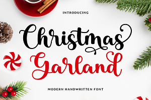 Christmas Garland, a Handwritten Font by Mozatype