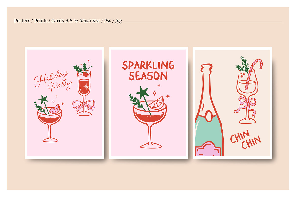 Festive Cocktails collection, a Graphic by Marish (Photo 2 of 8)