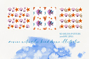 Marine Watercolor Clipart, an Animal Illustration by YarovaArt (Thumbnail 12 of 19)