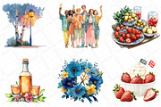 Swedish Midsummer Party Clipart, an Illustration by DreamPrint404 (Thumbnail 4 of 4)