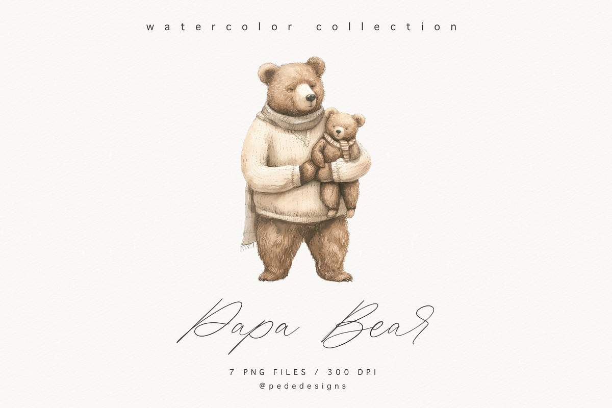 Papa Bear, an Animal Illustration by PeDe Designs (Photo 3 of 9)