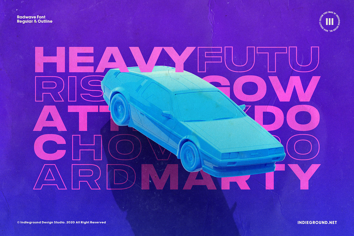 Radwave Font, a Sans Serif Font by Indieground Design Inc. (Photo 4 of 9)