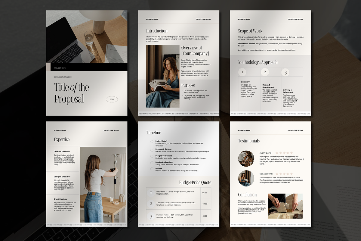 Project Proposal Canva Template preview 3