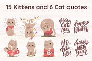Christmas bundle. Funny Cats, an Animal Illustration by Lettering_Logo (Thumbnail 2 of 7)