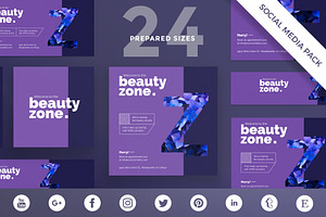 Social Media Pack Beauty Zone