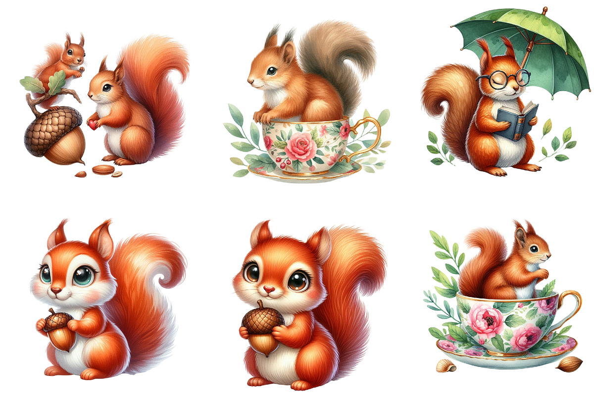 Cute Squirrel Sublimation, an Illustration by DreamArtGraphic (Photo 2 of 5)