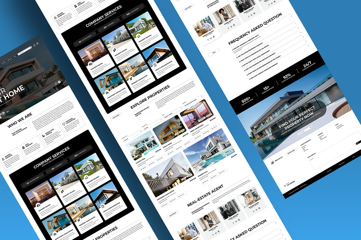 Luxury Real Estate Website Template preview 4