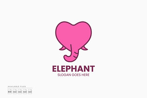Elephant Heart Logo, a Branding & Logo Template by Zeer Graphic