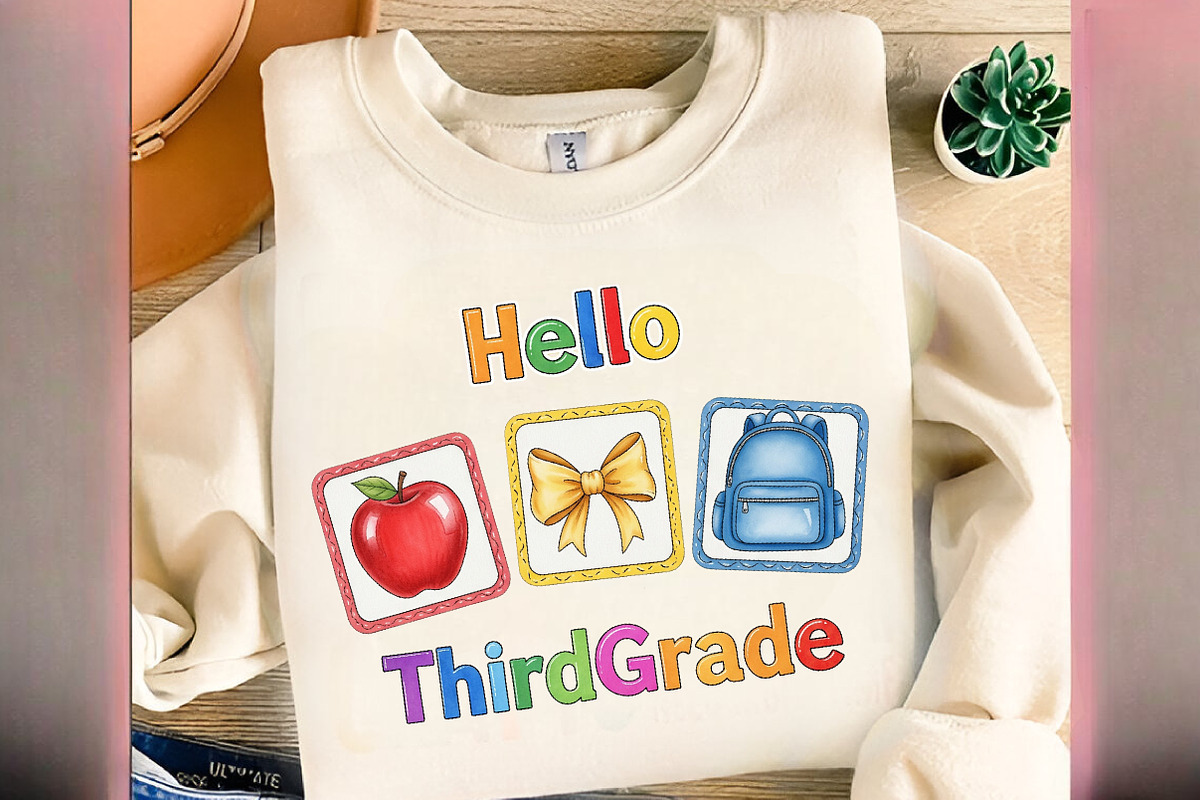 Back to School Hello Third Grade png, an Illustration by Designworld (Photo 2 of 3)