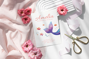 Macaron - Birthday Invitation Pack, an Invitation Template by CinderHeart Designs
