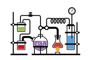 Chemistry Laboratory Infographic Set