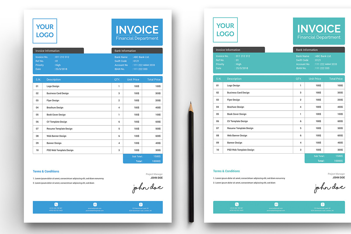 Invoice, a Stationery Template by ARP Creation (Photo 2 of 5)