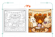 Cute Spooky Bold and Easy Coloring, a Seasonal Illustration by Coco Bloom (Thumbnail 5 of 7)