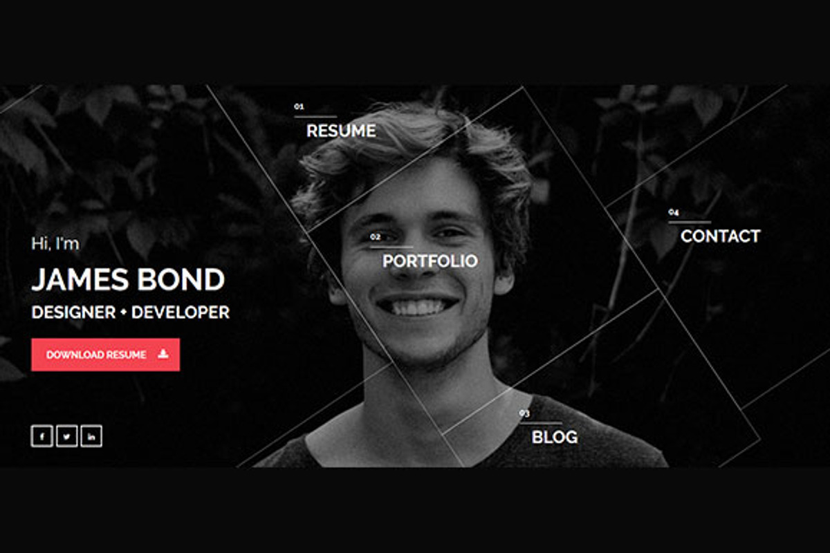 Hello - Resume/Portfolio Template, a Bootstrap Template by LionCoders (Photo 2 of 3)