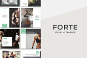 Forte Social Media Pack, a Social Media Template by SlideStation (Thumbnail 1 of 6)