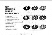 Flat Lettering Brushes. Procreate, a Brush Add-On by Diacritics (Thumbnail 2 of 8)