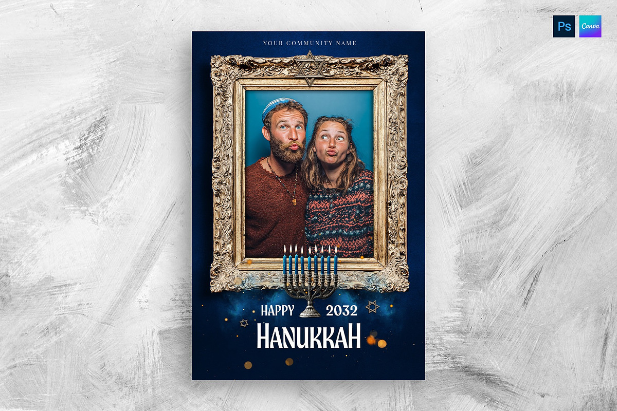 Hanukkah Flyer Template, a Flyer Template by BrandPacks (Photo 3 of 3)