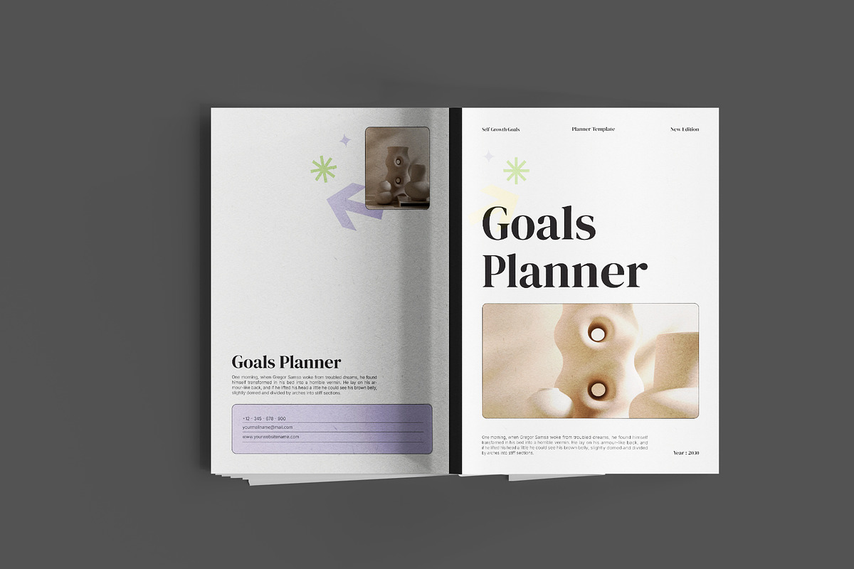 White Simple Planner Book, a Stationery Template by Neermana (Photo 12 of 12)
