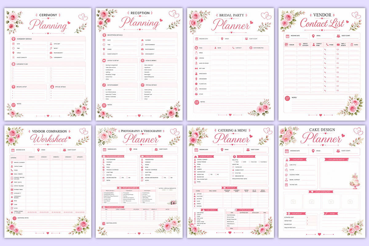 2027 Wedding Planner | Couple, a Stationery Template by Mustafiz (Photo 4 of 5)