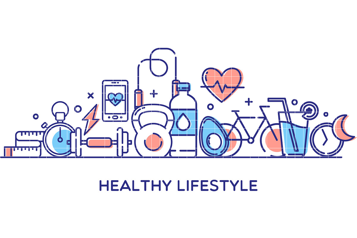 Healthy lifestyle Illustration, a Food Illustration by introwiz1 (Photo 2 of 2)