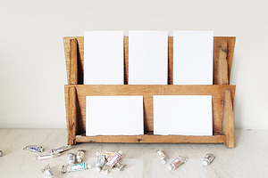 Wood Rack Mockup Styled Stock Photo, a Presentation Template by littleprince