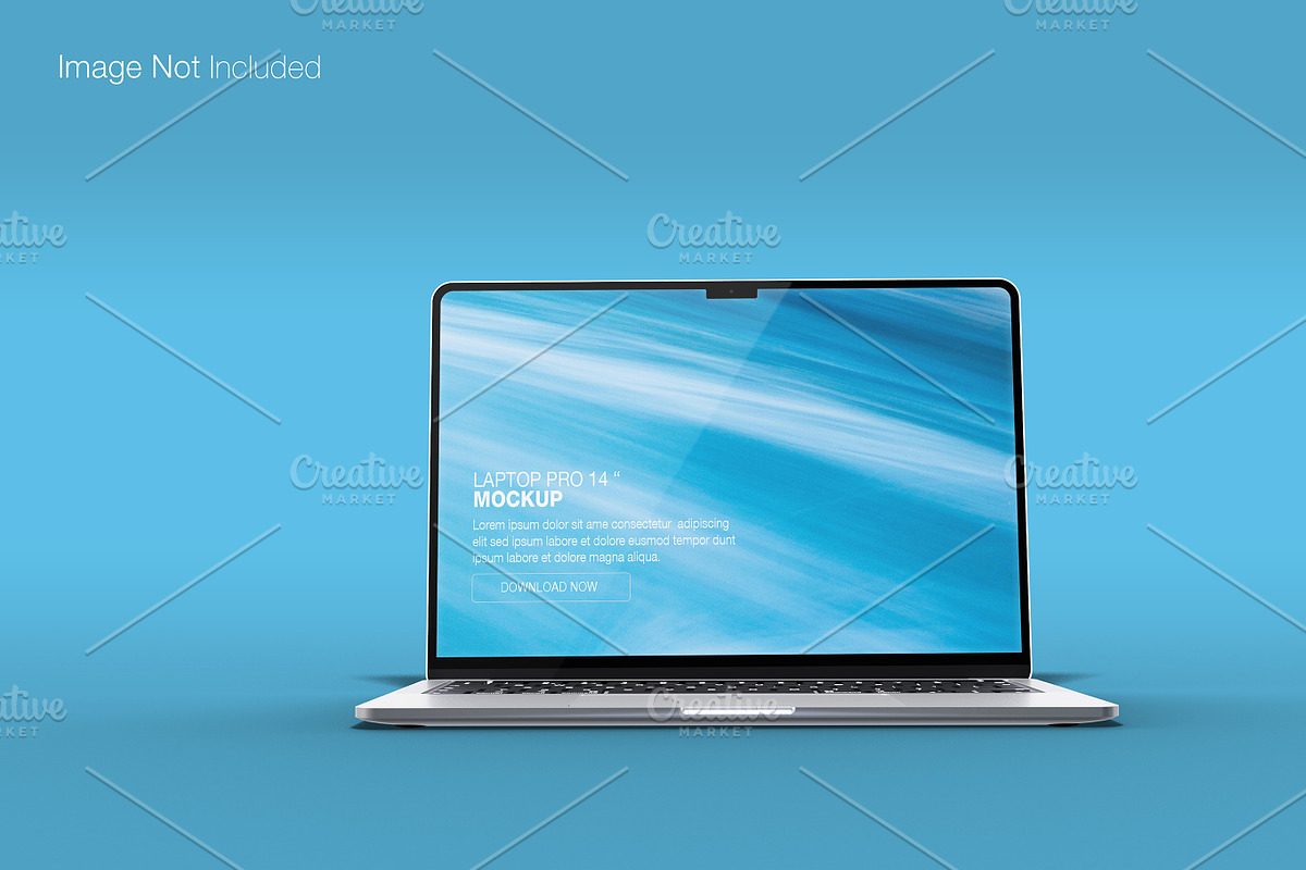 Realistic macbook pro 14 inch mockup, a Mac Mockup by Raihan Rahman (Photo 4 of 21)