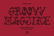 GF Magjike - Swirly Display Font, a Handwritten Font by GroovyFontCo (Thumbnail 1 of 7)