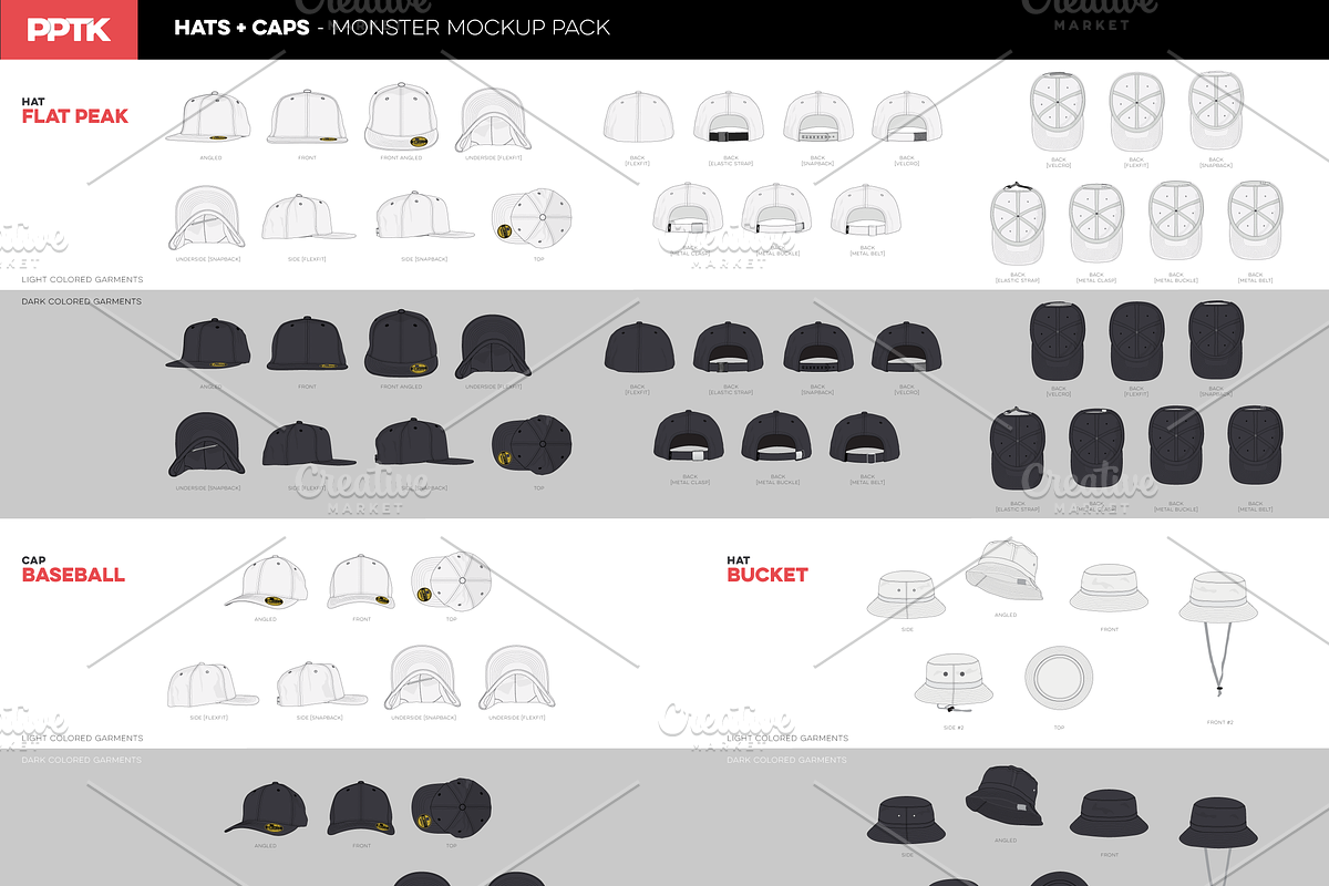 Vector Clothing Mockups Pro, a Hat Mockup by PrePress Toolkit (Photo 4 of 4)