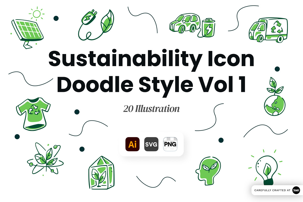 Sustainability Doodle Icon, an Illustration by SLAB! Design (Photo 1 of 3)