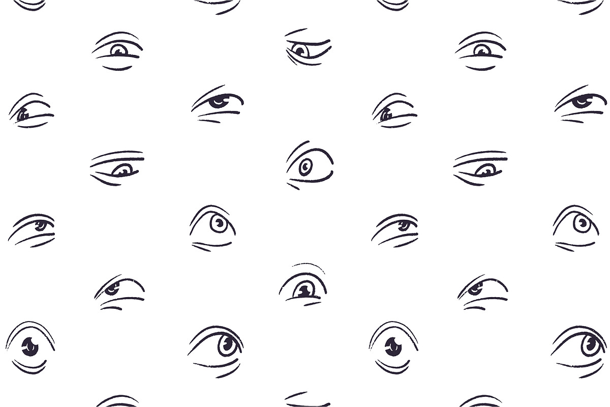 Eyes with emotions set + pattern, a Person Illustration by PaperTrident (Photo 4 of 5)