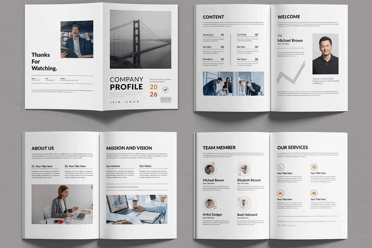 Company Profile Layout, a Brochure Template by MightyDesign (Photo 2 of 6)