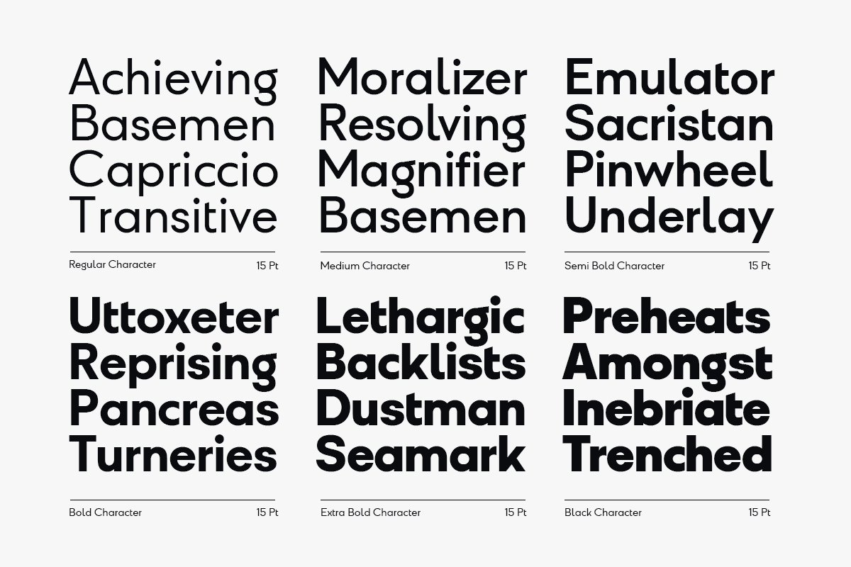 Gutica – Geometric Font Family, a Sans Serif Font by Yukita Creative (Photo 3 of 9)