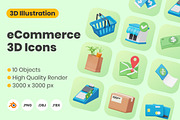 E-Commerce 3D Icons, an Object 3D Model by Rakata Studio (Thumbnail 2 of 2)