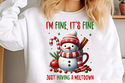 Funny Cute Snowman Png Christmas PNG, an Illustration by SinaCreation (Thumbnail 6 of 7)