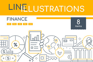 Finance - Line Illustrations Bundle