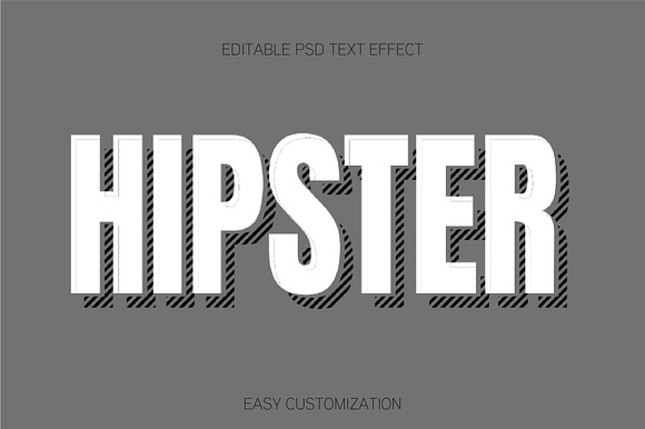 Retro Hipster Lines Text Effect preview 2